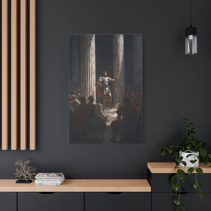 Julius Caesar Addressing The Roman Senate Wall Art & Canvas Print