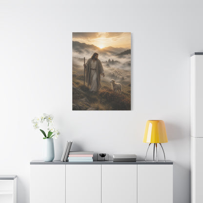 The Good Shepherd with Lamb Wall Art & Canvas Print