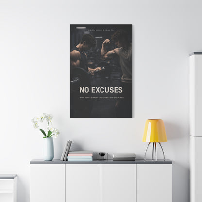 No Excuses Power Training Wall Art & Canvas Print