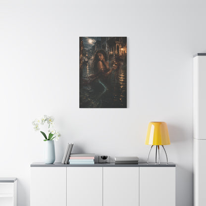 Venetian Moonlight Mermaid Mystery Wall Art & Canvas Print
