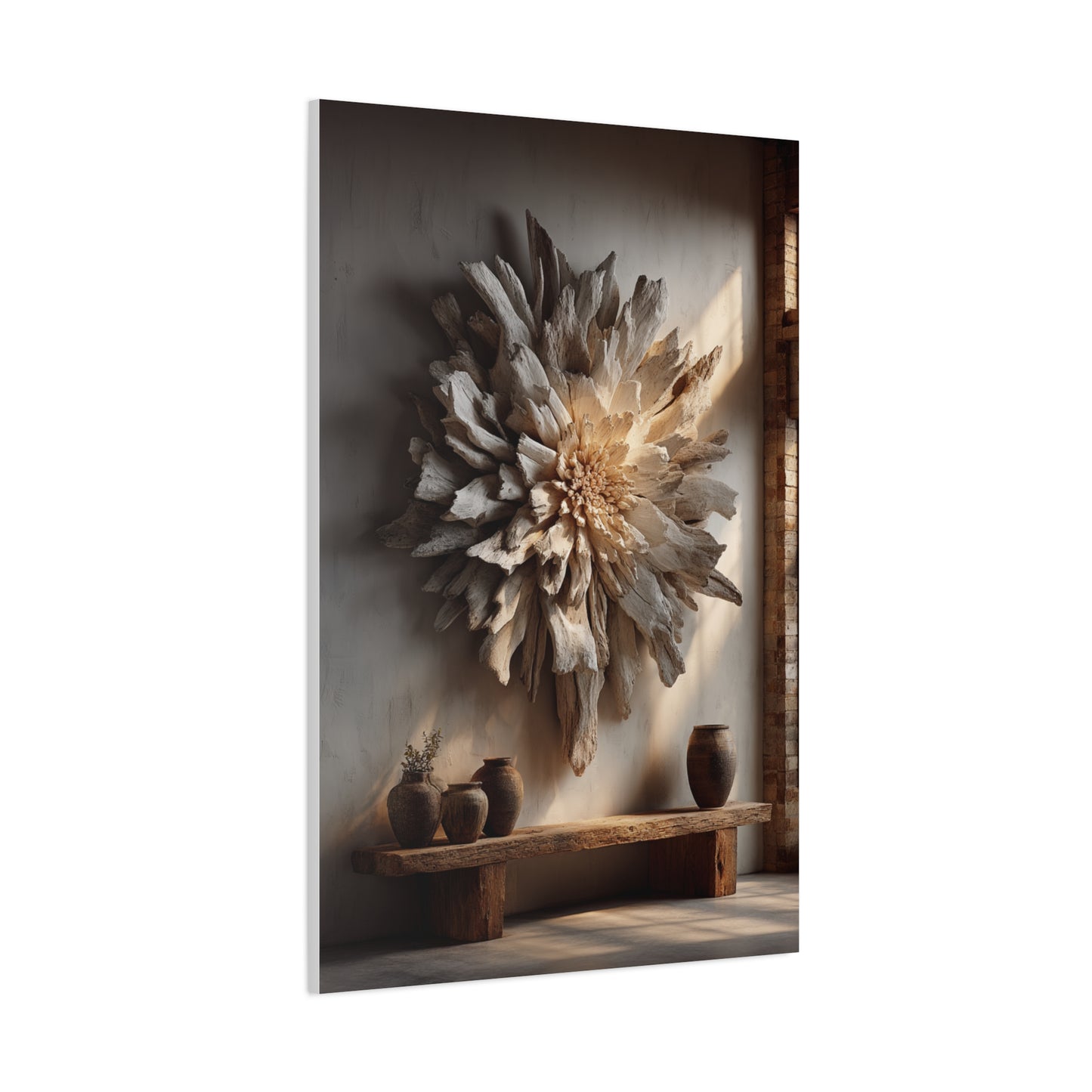 Driftwood Sunburst Wall Sculpture Wall Art & Canvas Print