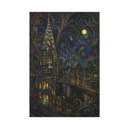 Art Nouveau Manhattan Fantasy Wall Art & Canvas Print