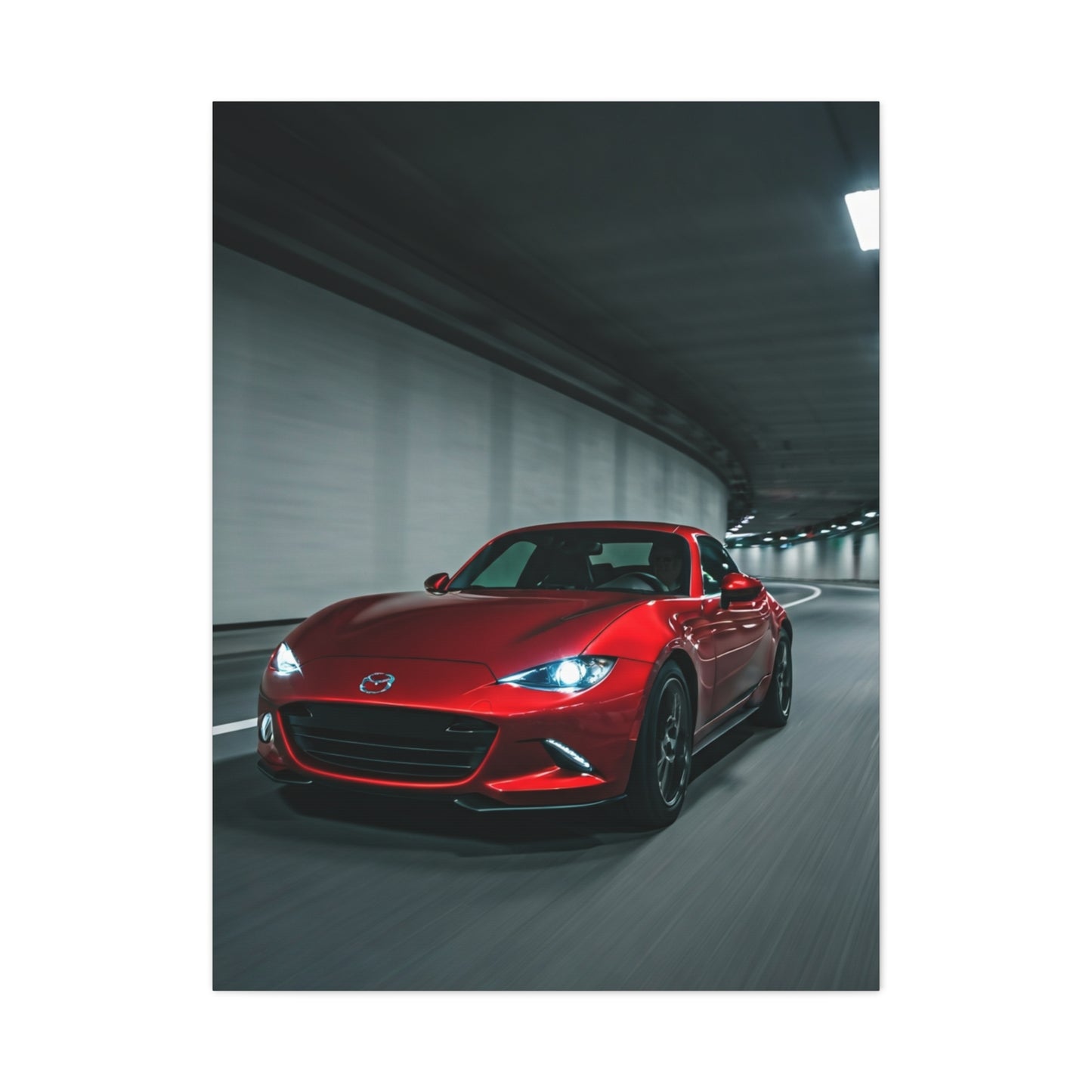 Mazda MX-5 Miata RF Night City Tunnel Wall Art & Canvas Prints