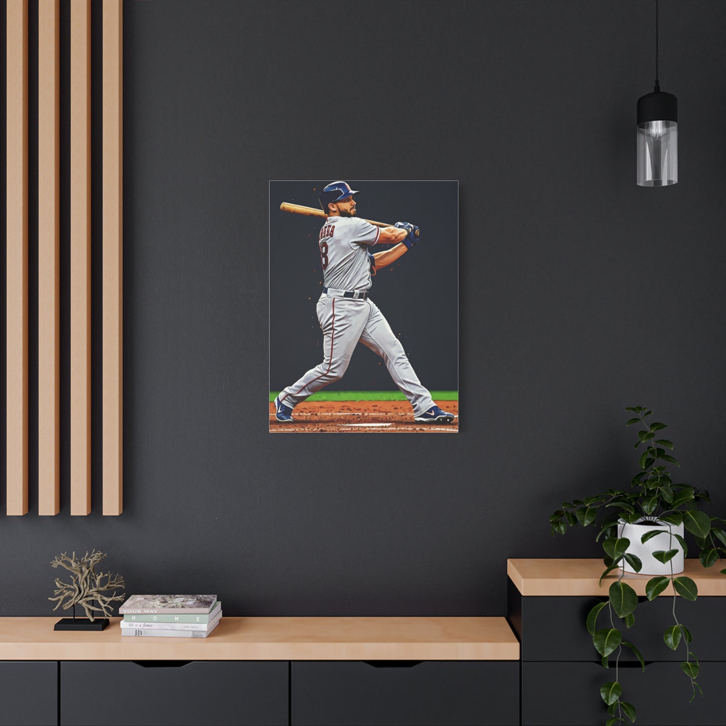 Classic Baseball Batting Stance Wall Art & Canvas Prints