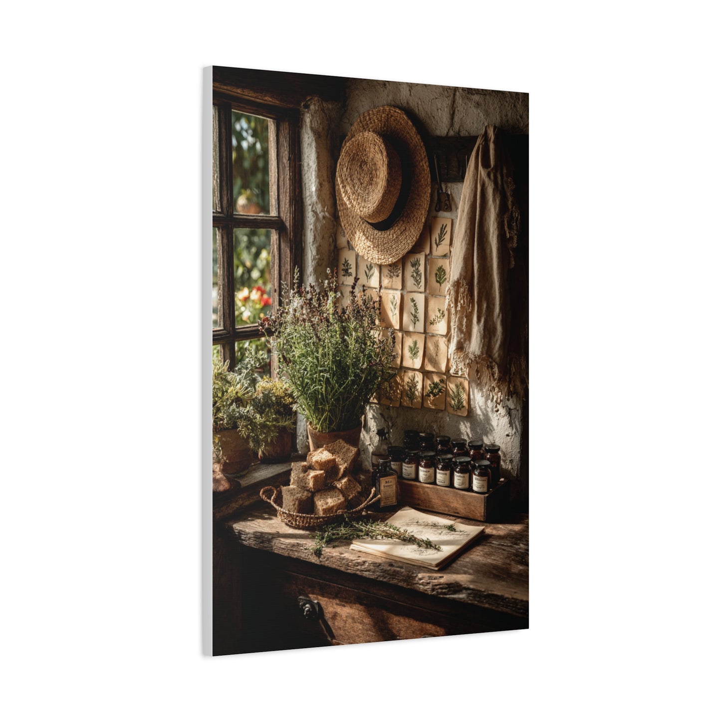 Farmhouse Herb Kitchen Still Life Wall Art & Canvas Print