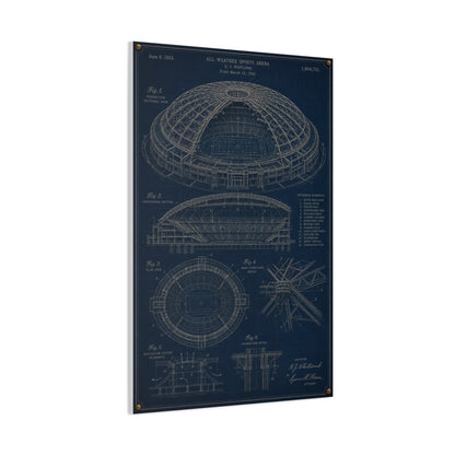 All Weather Stadium Blueprint Sports Wall Art & Canvas Print