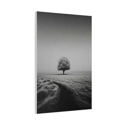 Lone Tree Winter Field Wall Art & Canvas Print