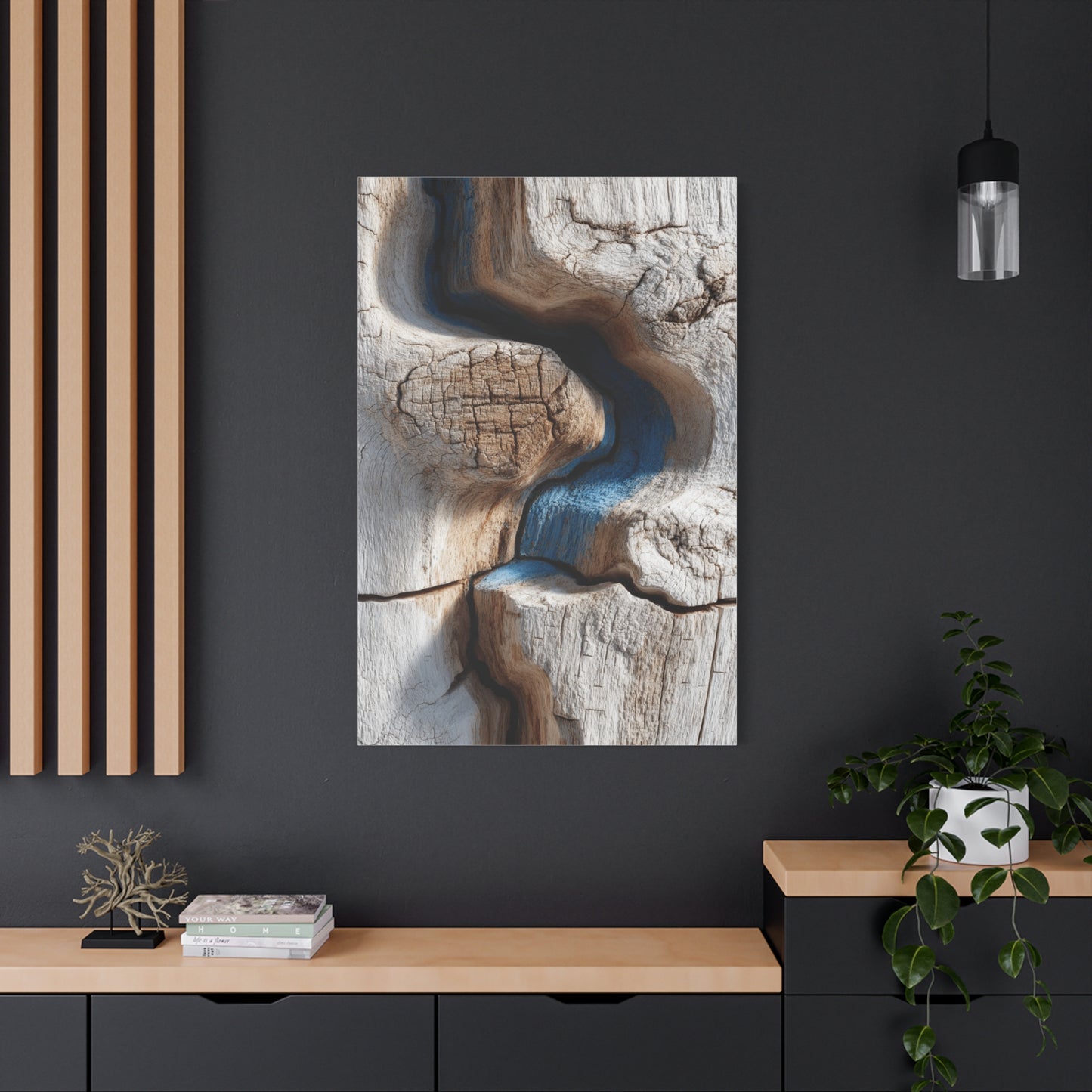 Driftwood Grain Abstract Texture Wall Art & Canvas Print