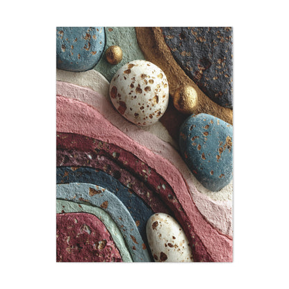 Layered Mineral Stone Abstract Wall Art & Canvas Print