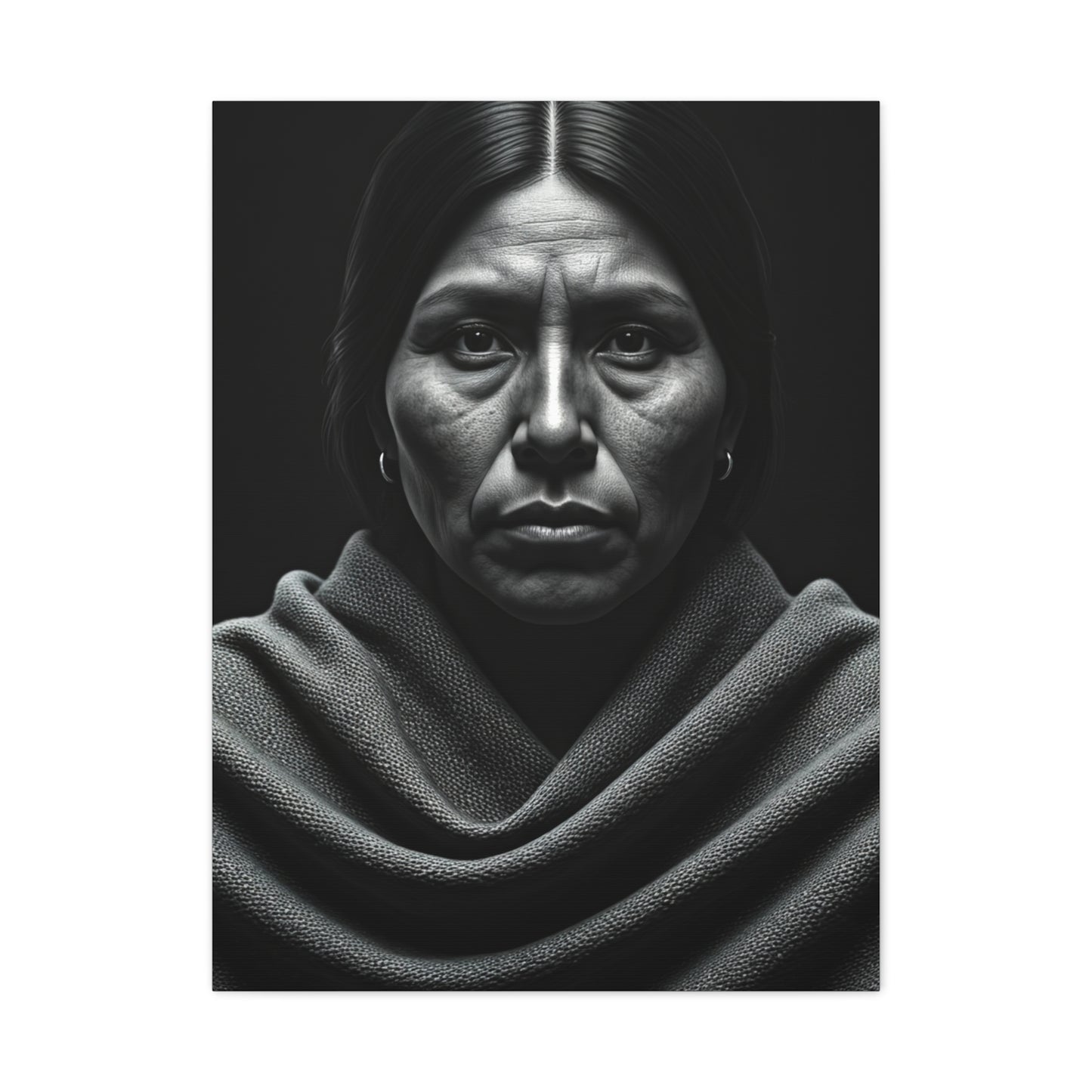Silent Resilience Black & White Portrait Wall Art & Canvas Prints