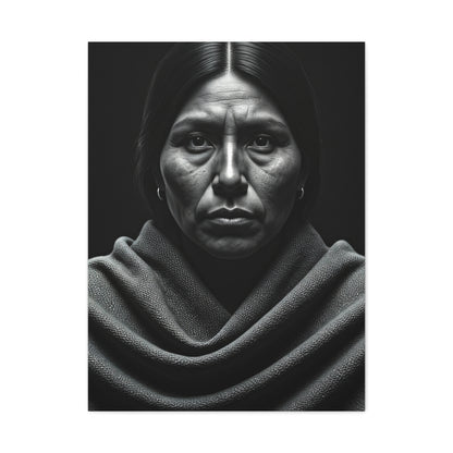 Silent Resilience Black & White Portrait Wall Art & Canvas Prints