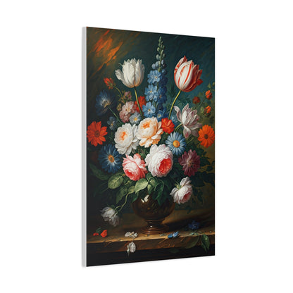 Midnight Bloom Still Life Wall Art & Canvas Print
