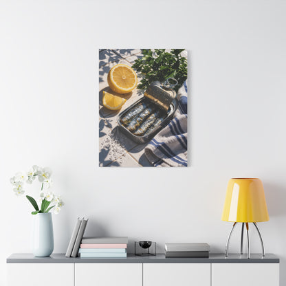 Mediterranean Sardines & Lemon Prep Wall Art & Canvas Print