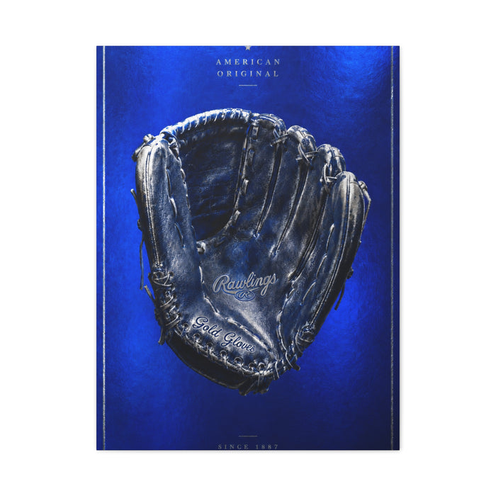 Cobalt Baseball Glove Collector Sports Wall Art & Canvas Print
