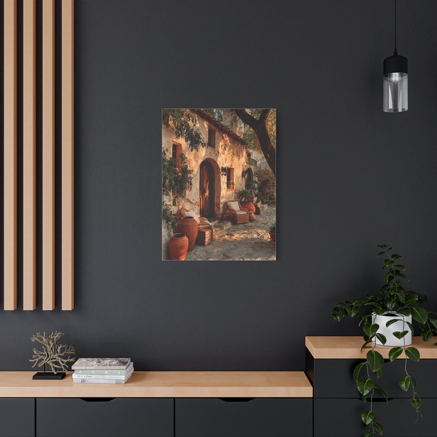 Mediterranean Farmhouse Courtyard Wall Art & Canvas Print