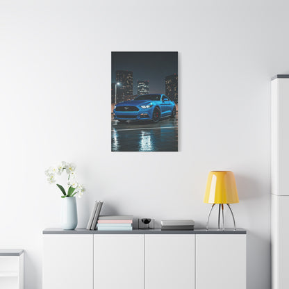 Ford Mustang Dark Horse Rooftop Parking Garage Wall Art & Canvas Prints