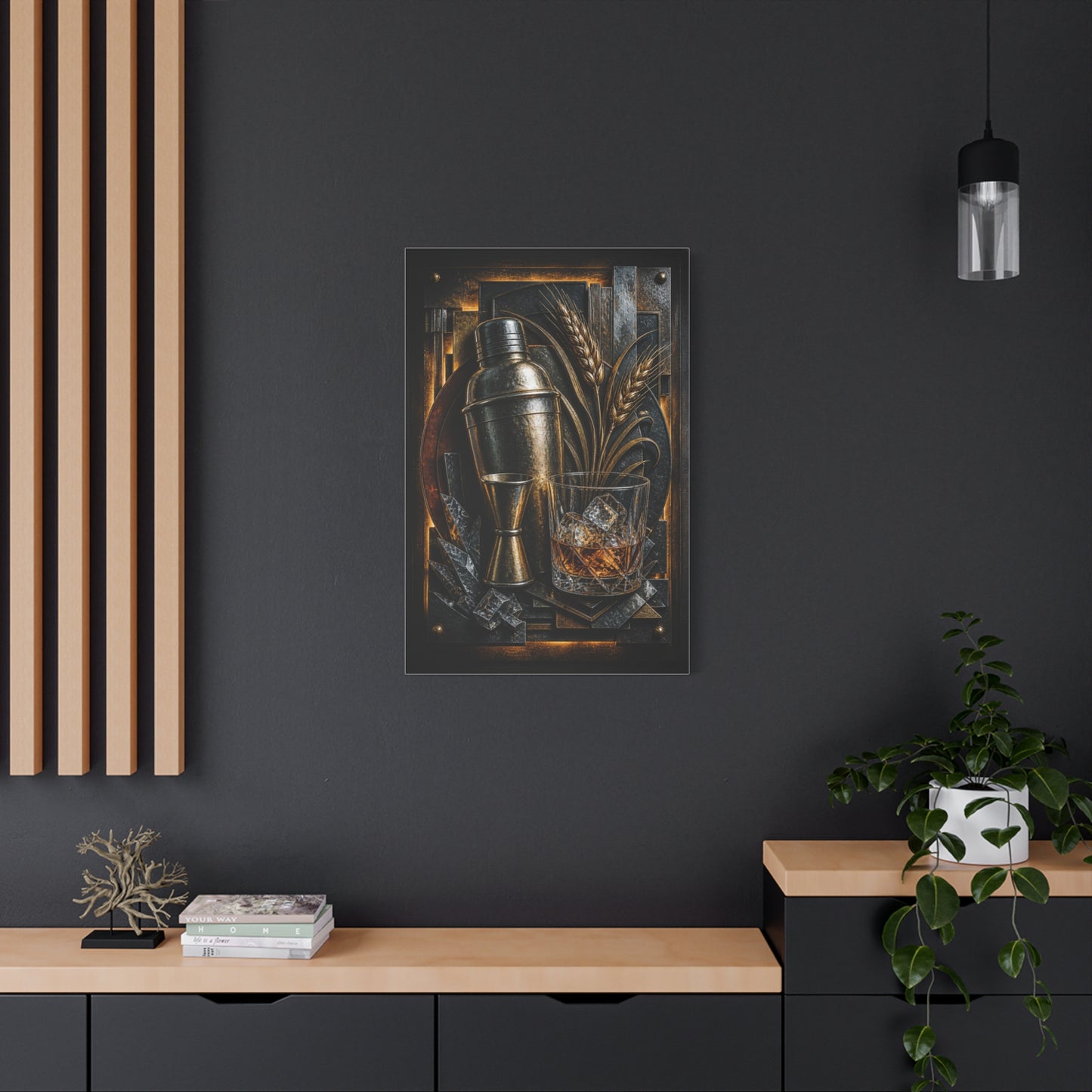 Industrial Cocktail Metal Relief Wall Art & Canvas Print