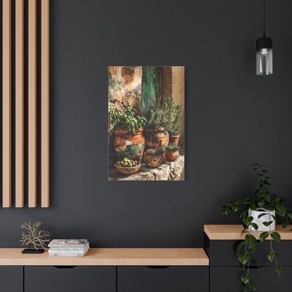 Mediterranean Herb Garden Still Life Wall Art & Canvas Print