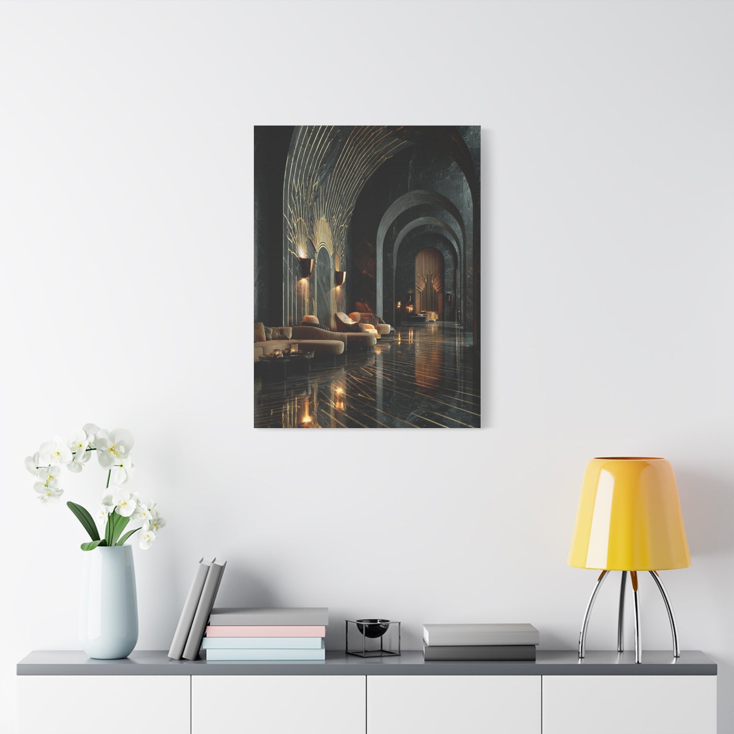 Art Deco Black and Gold Interior Wall Art & Canvas Print