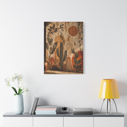 Desert Graffiti Botanical Street Wall Art & Canvas Print