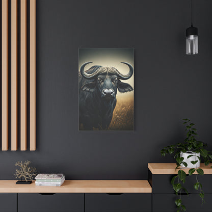 Cinematic Water Buffalo with Soft Golden Prairie Light Wall Art & Canvas Print