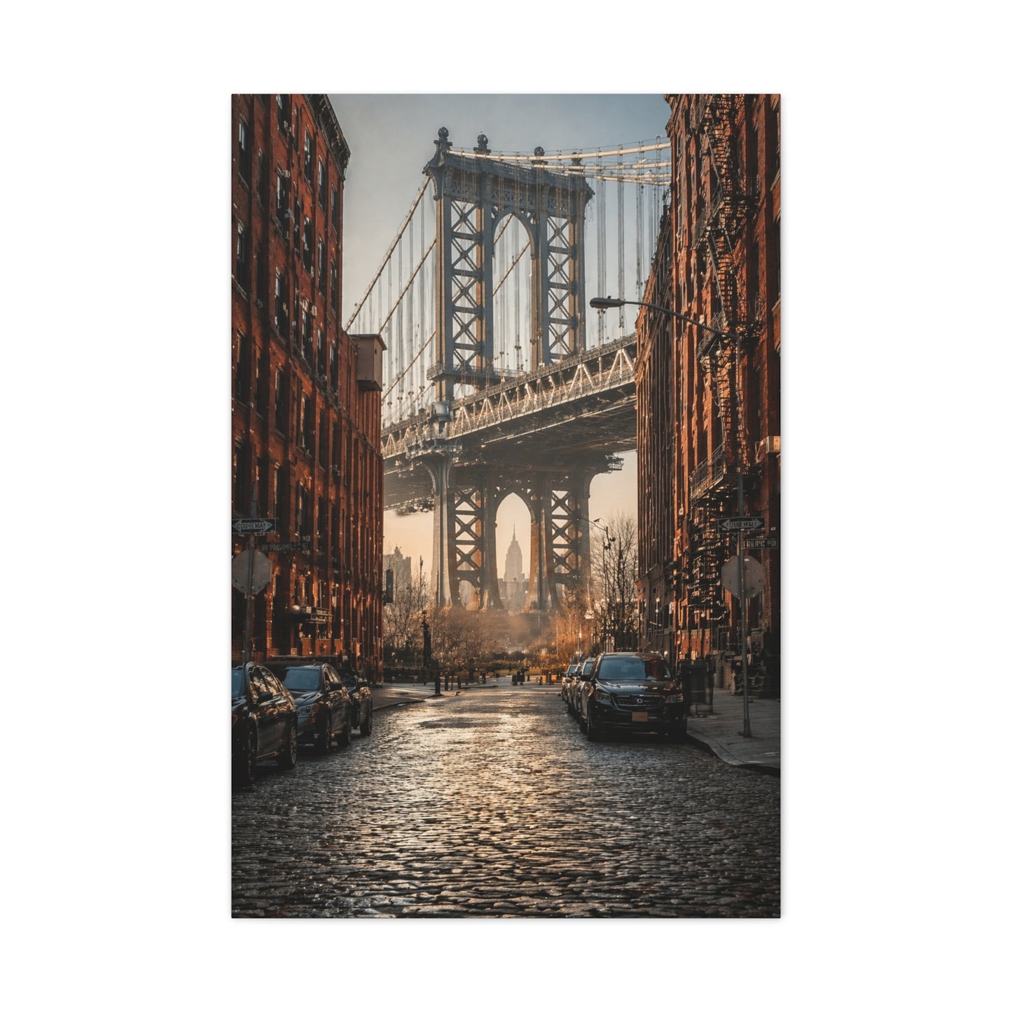 DUMBO Manhattan Bridge Perspective Wall Art & Canvas Print