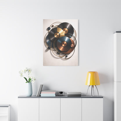 Abstract Vinyl Orbit Sculpture Wall Art & Canvas Print