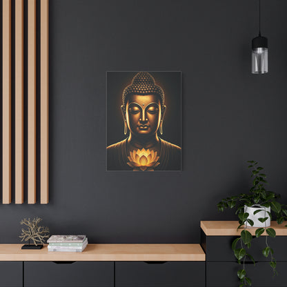 Shadowed Golden Buddha Elegance Wall Art & Canvas Prints