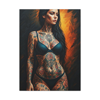 Tattooed Muse Portrait Wall Art & Canvas Print