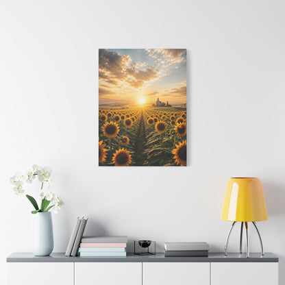 Sunflower Field Horizon Spiritual Landscape Wall Art & Canvas Print