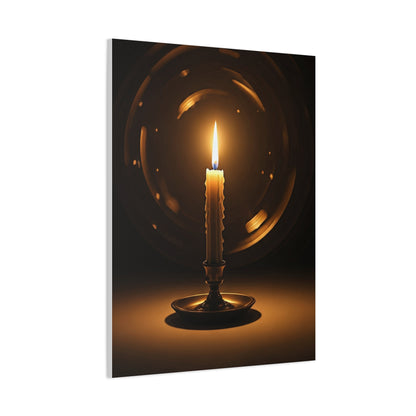 Candlelight Serenity Minimal Wall Art & Canvas Prints
