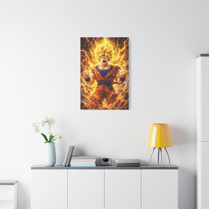 Goku Super Saiyan Power Awakening Wall Art & Canvas Print