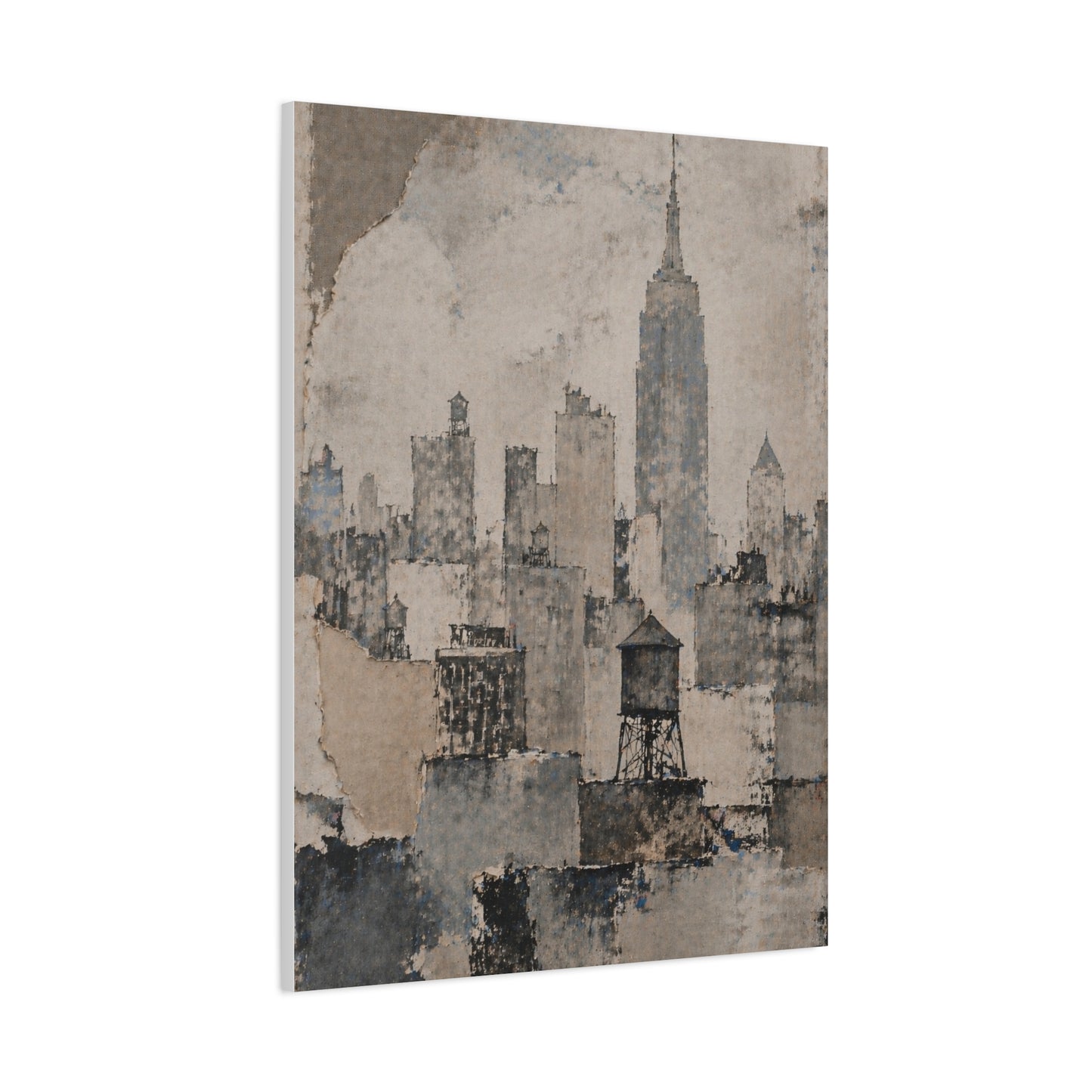 Vintage Empire State Skyline Study Wall Art & Canvas Print