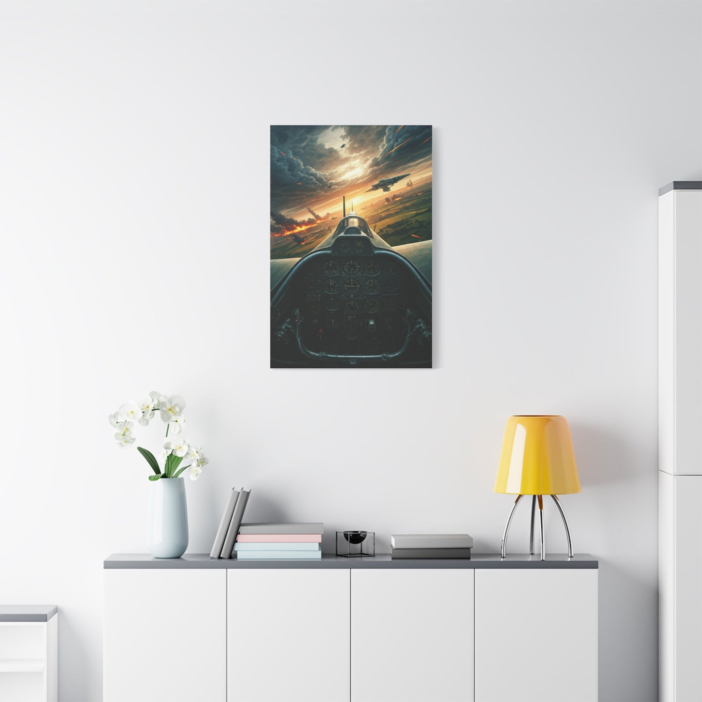 Cockpit Horizon Combat Flight Wall Art & Canvas Prints