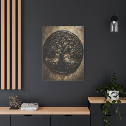 Metal Tree of Life Sculptural Relief Trees Wall Art & Canvas Print