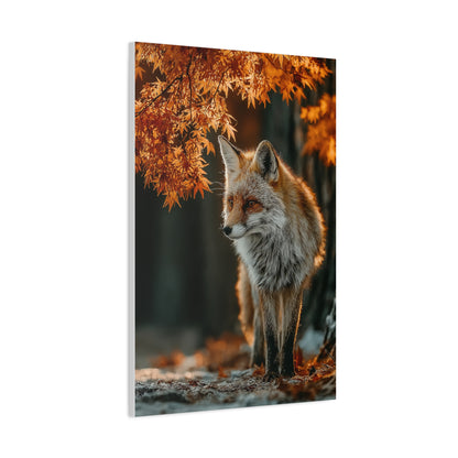 Autumn Forest Path Fox Wall Art & Canvas Print