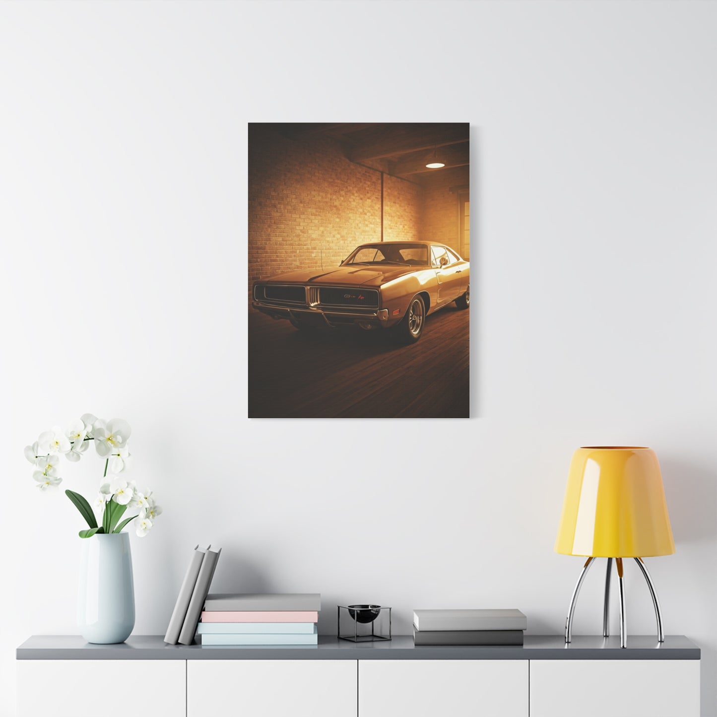 Dodge Charger R/T Restoration Garage Wall Art & Canvas Prints