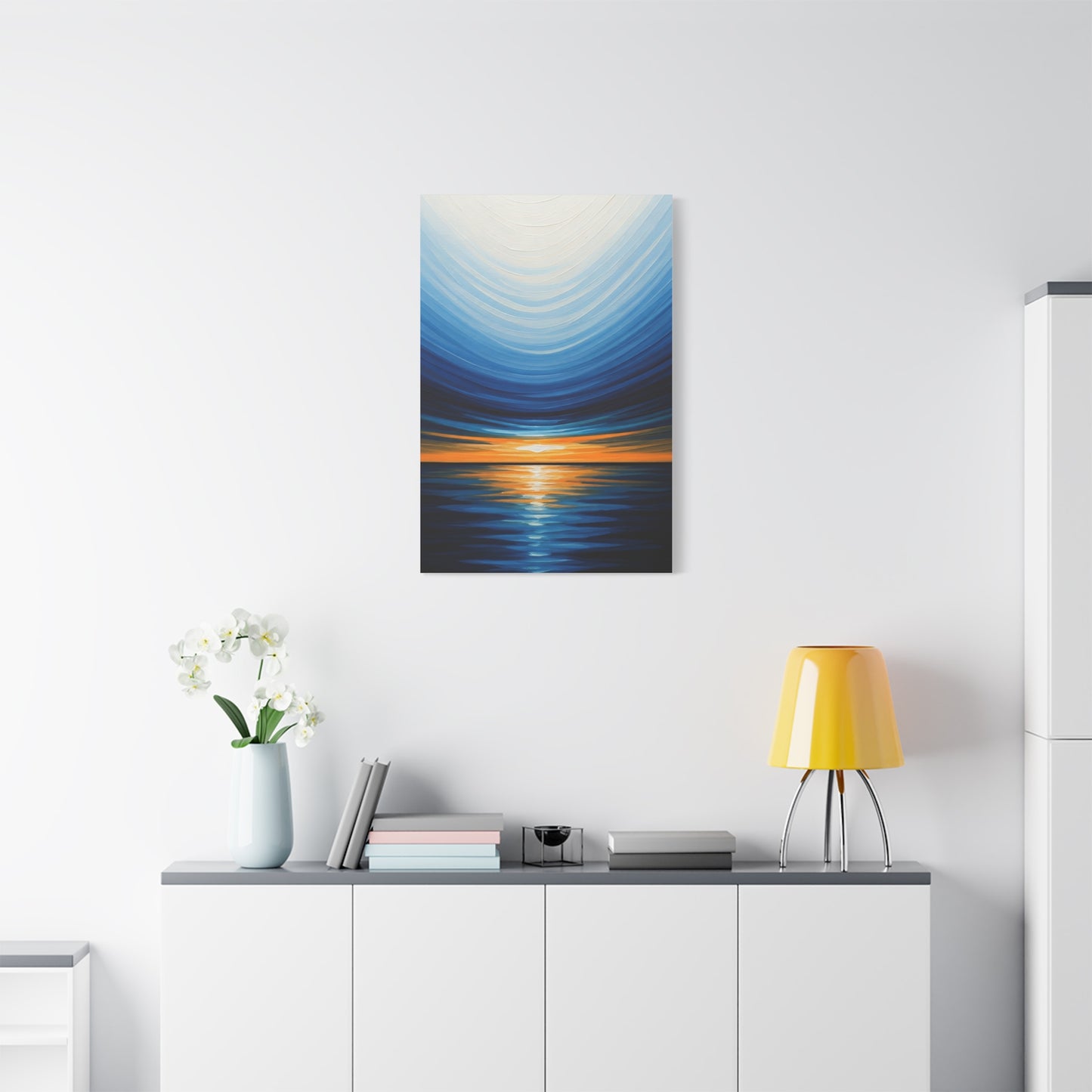 Serene Tidal Horizon Abstract Wall Art & Canvas Prints