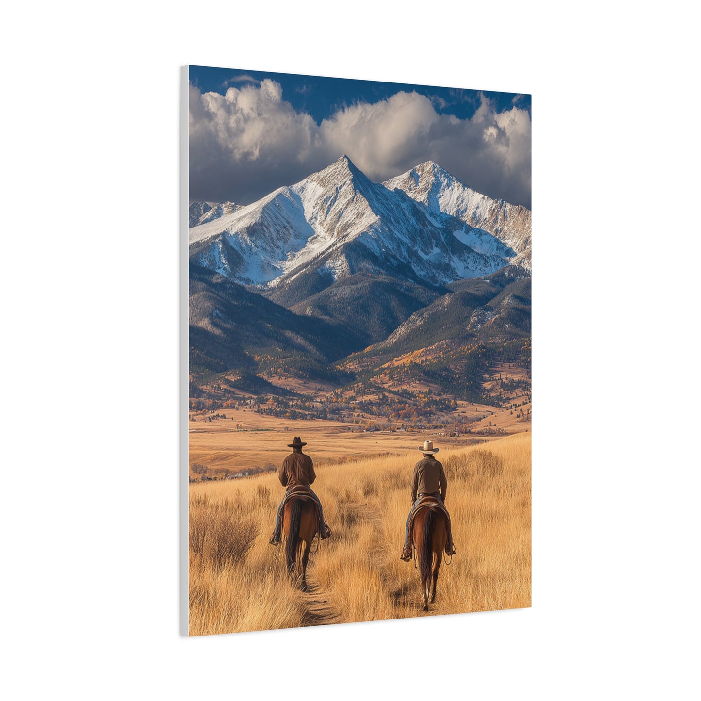 Frontier Riders in the Golden Valley Wall Art & Canvas Print