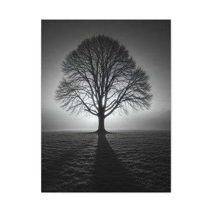 Lone Tree Silhouette Dawn Wall Art & Canvas Prints