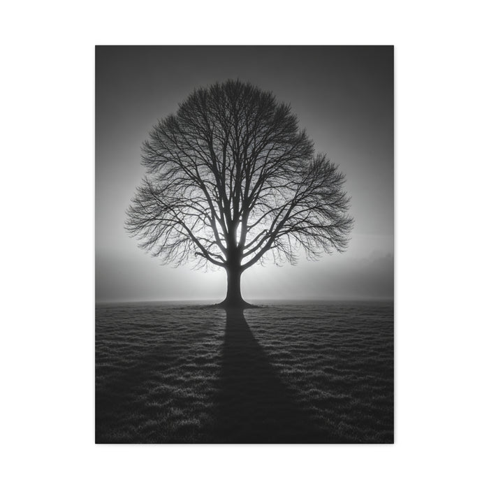Lone Tree Silhouette Dawn Wall Art & Canvas Prints