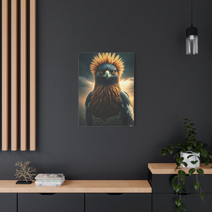 Regal Crowned Raptor Portrait Wall Art & Canvas Prints