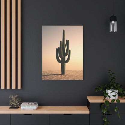 Minimalist Saguaro Desert Sunset Wall Art & Canvas Prints