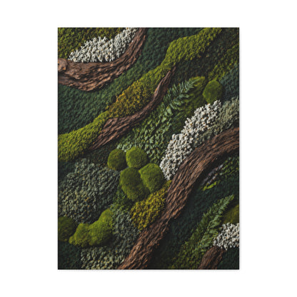 Biophilic Moss Landscape Texture Wall Art & Canvas Print