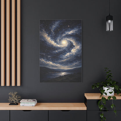 Cosmic Spiral Night Sky Wall Art & Canvas Print