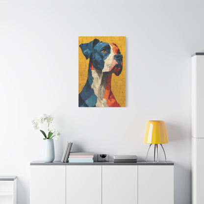 Boxer Abstract Color Portrait Wall Art & Canvas Print