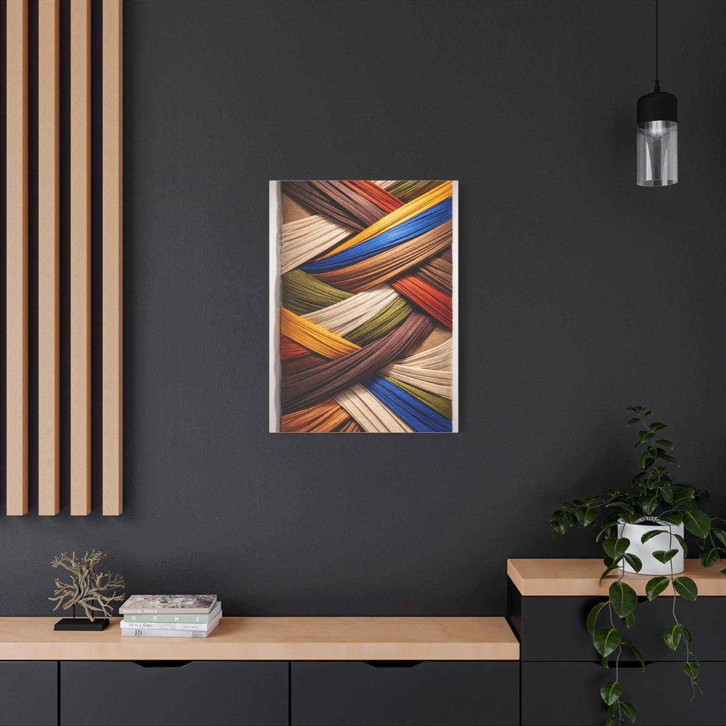 Dimensional Wrapped Fabric Bands Wall Art & Canvas Print