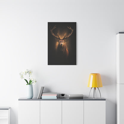 Golden Halo Stag Portrait Wall Art & Canvas Print