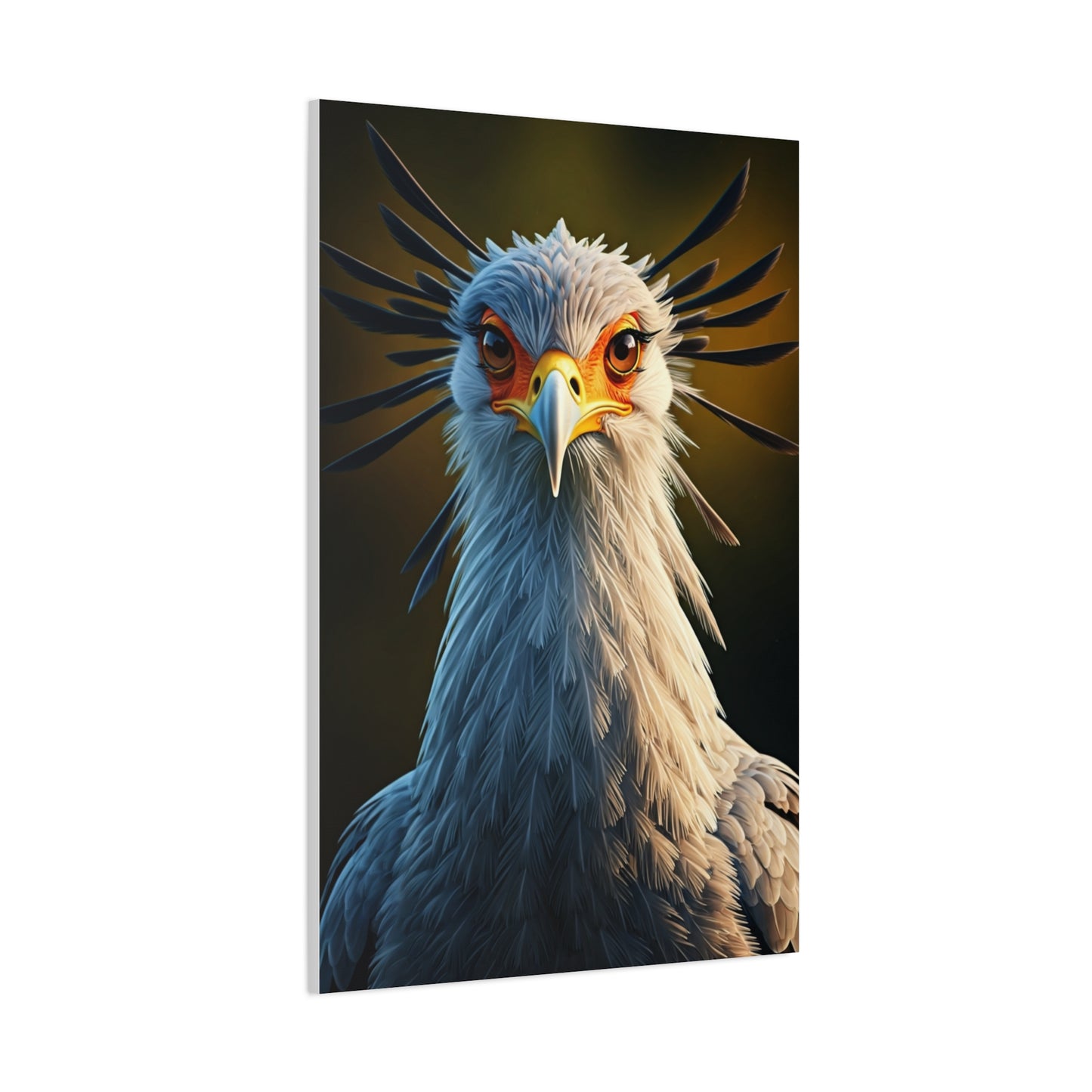 Majestic Secretary Bird Portrait Wall Art & Canvas Prints
