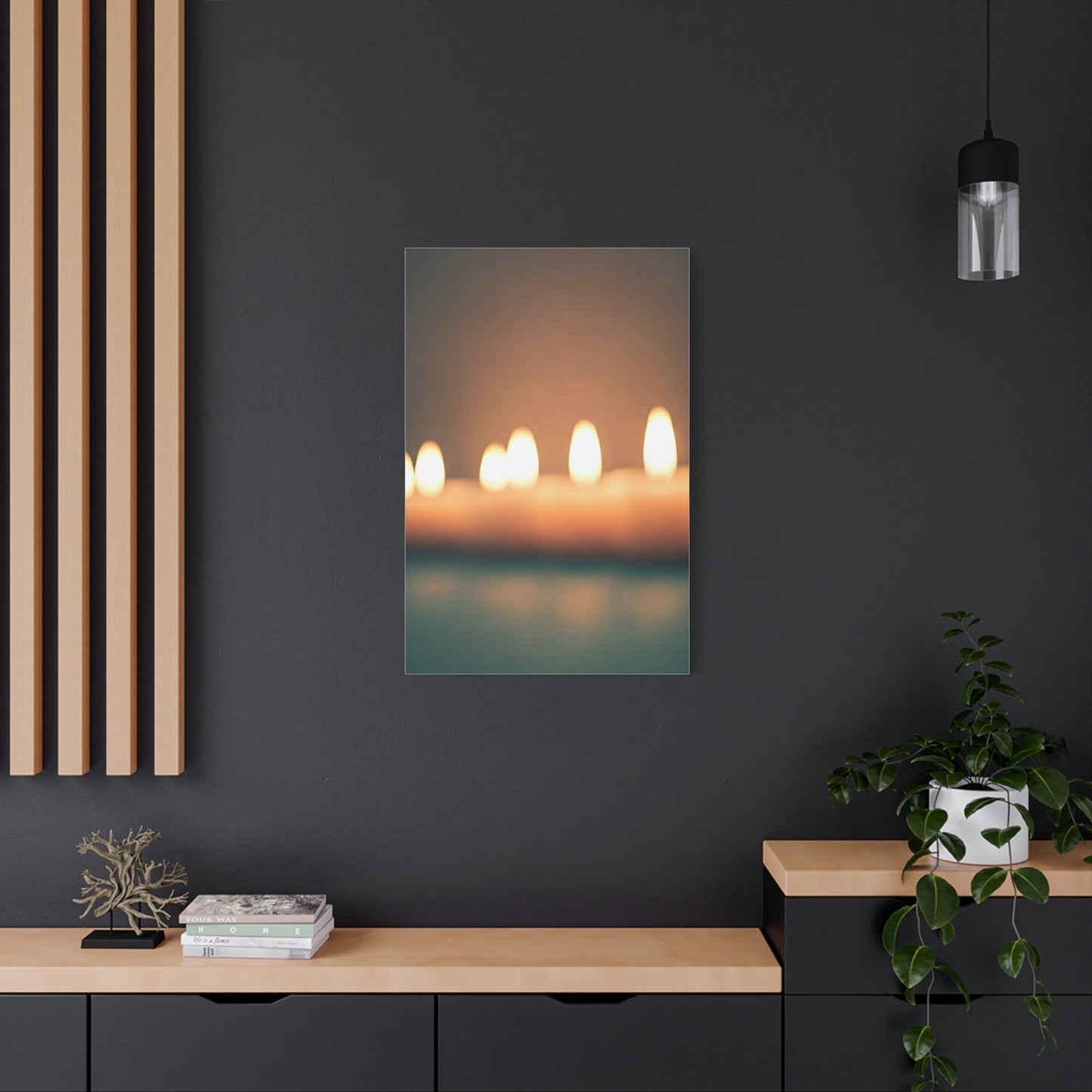 Warm Candlelight Glow Minimal Art Wall Art & Canvas Prints